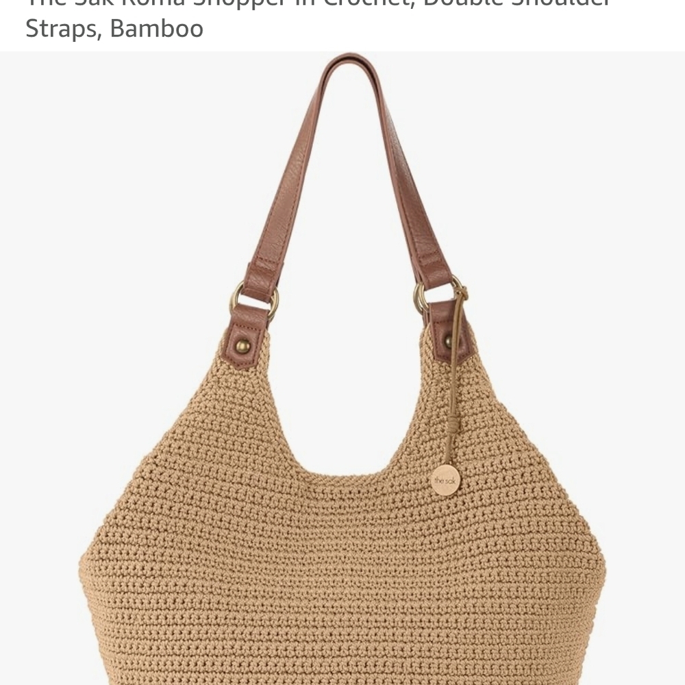 Tan Crochet Shoulder Bag